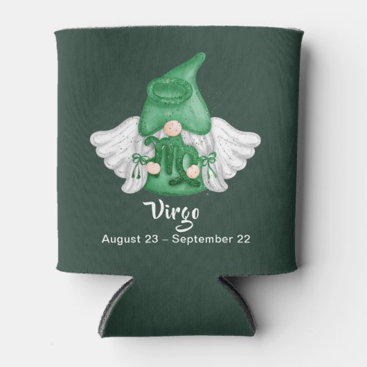 Gnome Virgo Astrology Sign Angel Blikjeskoeler (Voorkant)