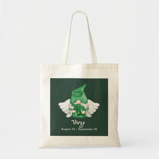Gnome Virgo Astrology Sign Angel Tote Bag (Voorkant)