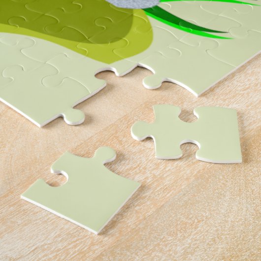 Gnome & Vogelbad Puzzel (Zijkant)