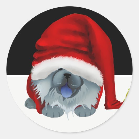GNOME voor de Chowlidays - blauwe chow stickers (Voorkant)