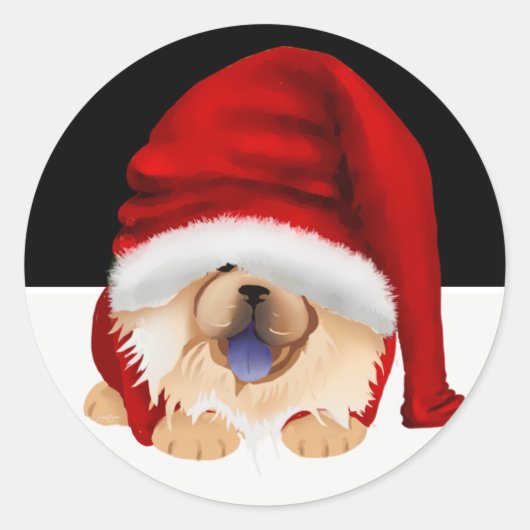 GNOME voor de Chowlidays rode chow stickers (Voorkant)