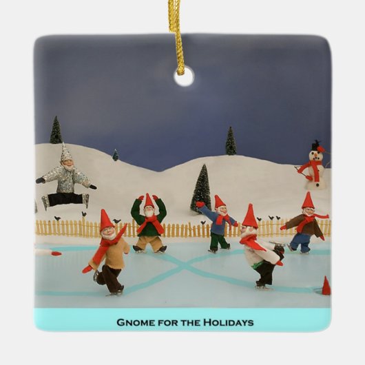 Gnome voor de Feestdagen Christmas Ornament (Voorkant)