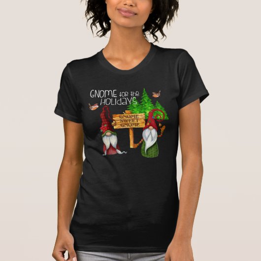 Gnome voor de Feestdagen De kerst van de tuin T-shirt (Voorkant)