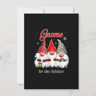 Gnome voor de Feestdagen Drie Gnomen Kerstpaja Kaart