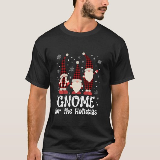 Gnome voor de Feestdagen Drie Gnomes Kerstbuff T-shirt (Voorkant)