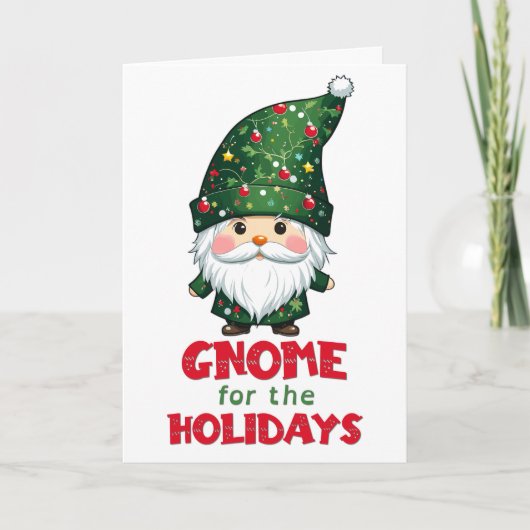Gnome voor de Feestdagen Funny & Schattig Christma (Voorkant)