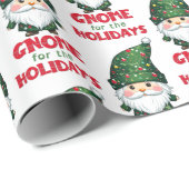 Gnome voor de Feestdagen Funny & Schattig Christma Cadeaupapier (Rol Hoek)