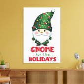 Gnome voor de Feestdagen Funny & Schattig Christma Canvas Afdruk (Insitu (Woonkamer))