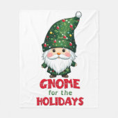 Gnome voor de Feestdagen Funny & Schattig Christma Fleece Deken (Voorkant)