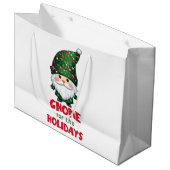Gnome voor de Feestdagen Funny & Schattig Christma Groot Cadeauzakje (Voorkant Gekanteld)