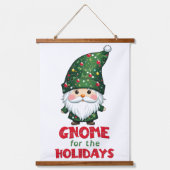 Gnome voor de Feestdagen Funny & Schattig Christma Hangend Wandkleed (Voorkant)