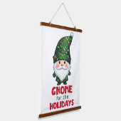 Gnome voor de Feestdagen Funny & Schattig Christma Hangend Wandkleed (Gebogen)