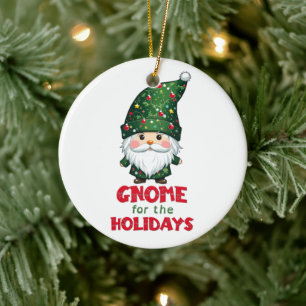 Gnome voor de Feestdagen Funny & Schattig Christma Keramisch Ornament