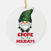 Gnome voor de Feestdagen Funny & Schattig Christma Keramisch Ornament (Voorkant)