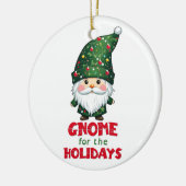 Gnome voor de Feestdagen Funny & Schattig Christma Keramisch Ornament (Links)