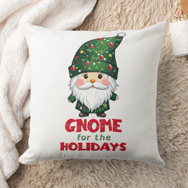 Gnome voor de Feestdagen Funny & Schattig Christma Kussen (Deken)