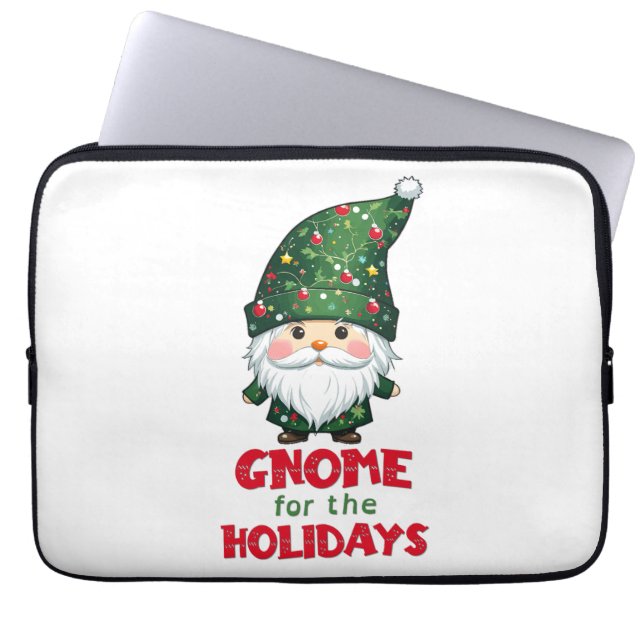 Gnome voor de Feestdagen Funny & Schattig Christma Laptop Sleeve (Voorkant)