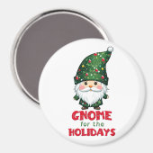 Gnome voor de Feestdagen Funny & Schattig Christma Magneet (Voorkant / Achterkant)