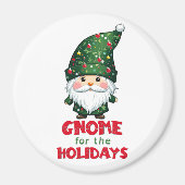 Gnome voor de Feestdagen Funny & Schattig Christma Magneet (Voorkant)
