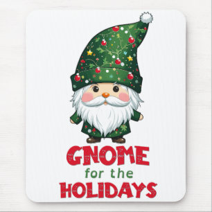 Gnome voor de Feestdagen Funny & Schattig Christma Muismat