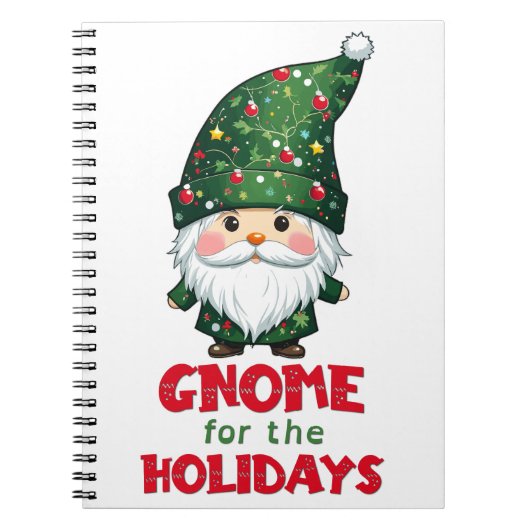 Gnome voor de Feestdagen Funny & Schattig Christma Notitieboek (Voorkant)