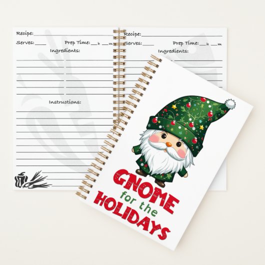 Gnome voor de Feestdagen Funny & Schattig Christma Notitieboek (Binnen)