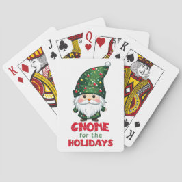 Gnome voor de Feestdagen Funny & Schattig Christma Pokerkaarten