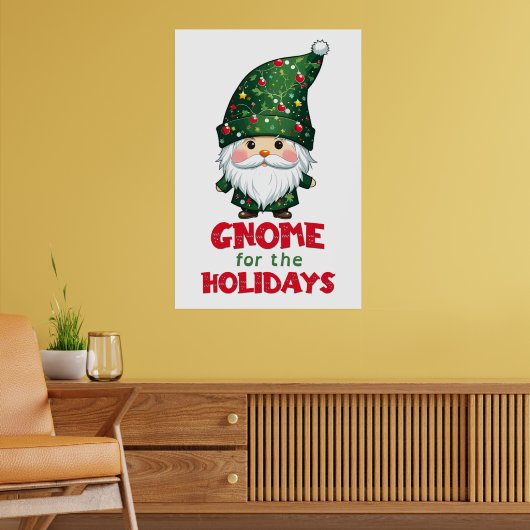 Gnome voor de Feestdagen Funny & Schattig Christma Poster (Woonkamer 2)