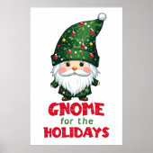Gnome voor de Feestdagen Funny & Schattig Christma Poster (Voorkant)