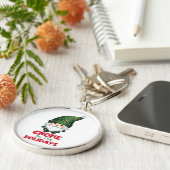 Gnome voor de Feestdagen Funny & Schattig Christma Sleutelhanger (Zijkant)