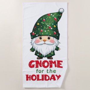 Gnome voor de Feestdagen Funny & Schattig Christma Strandlaken