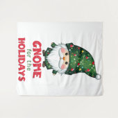 Gnome voor de Feestdagen Funny & Schattig Christma Wandkleed (Voorkant (horizontaal))