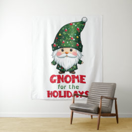 Gnome voor de Feestdagen Funny & Schattig Christma Wandkleed
