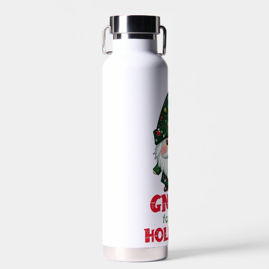 Gnome voor de Feestdagen Funny & Schattig Christma Waterfles (Voorkant)