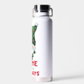 Gnome voor de Feestdagen Funny & Schattig Christma Waterfles (Achterkant)