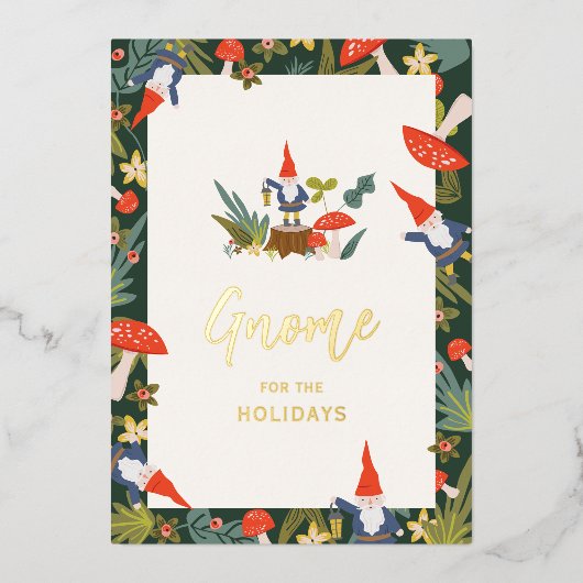 Gnome voor de feestdagen Goud (Voorkant)