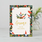 Gnome voor de Feestdagen Goud (Staand Voorkant)