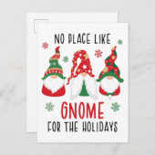 Gnome voor de Feestdagen kerst we zijn verhuisd Briefkaart (Voorkant / Achterkant)