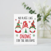 Gnome voor de Feestdagen kerst we zijn verhuisd Briefkaart (Staand voorkant)