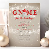 Gnome voor de Feestdagen Kerstmis Familie Samenkom Kaart