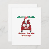 Gnome voor de Feestdagen op een Feestdagenkaart (Voorkant / Achterkant)