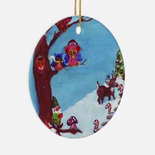 Gnome voor de Feestdagen Ornament (Rechts)