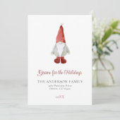 Gnome voor de Feestdagen | Scandi Christmas Feestdagenkaart (Staand voorkant)