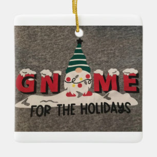 **GNOME VOOR DE FEESTDAGEN** VAKANTIE KERAMISCH ORNAMENT