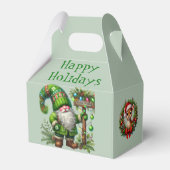 Gnome voor de Feestdagen voorkeur dozen Bedankdoosjes (Achterkant)