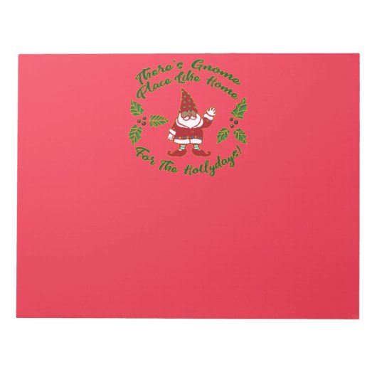 Gnome voor de Hollydays-kerst Notitieblok (Voorkant)