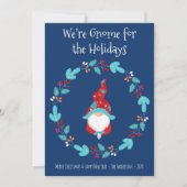 Gnome voor Feestdagen Bloemenkrans Schattige Elf B Feestdagenkaart (Voorkant)