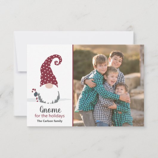 Gnome voor het Holiday Scandinavian Tomte design Kaart (Voorkant)