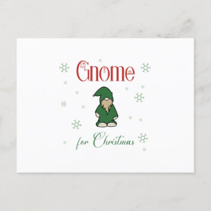 Gnome voor Kerstmis Aankondigingskaart