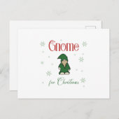 Gnome voor Kerstmis Aankondigingskaart (Voorkant / Achterkant)